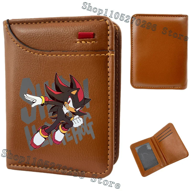 Sonic & Shadow Cartoon Wallet – Anime Multi-Card Vertical Holder, Portable Slim Card Pack, 2026 New Fashion Gift Wallet