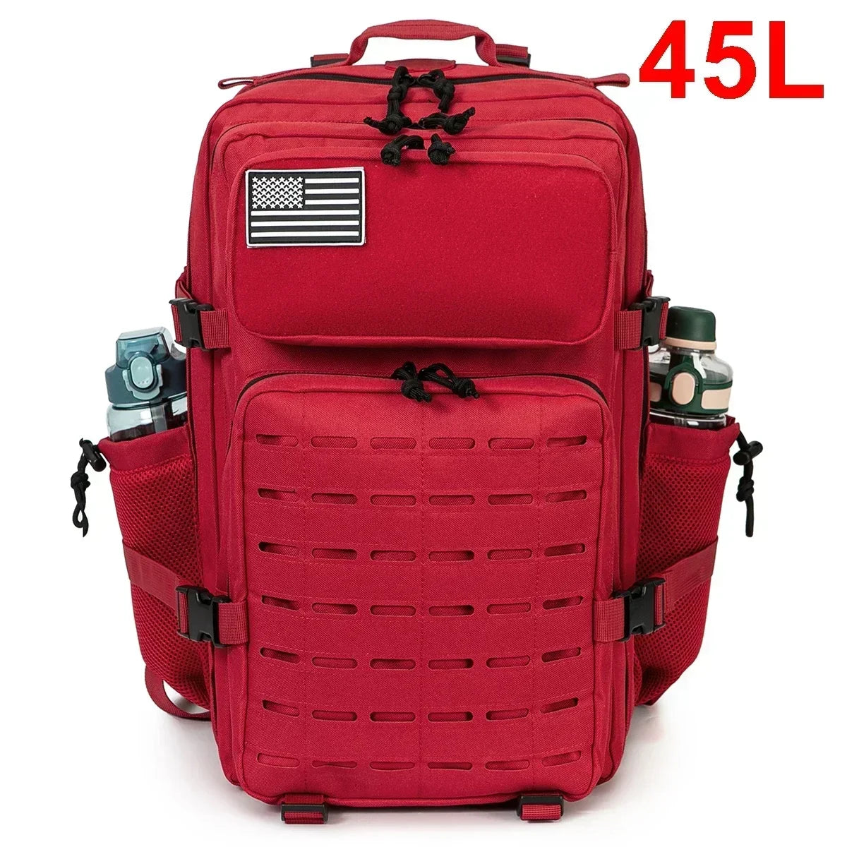 25L/45L Tactical Backpack for Men & Women – Outdoor Hiking Molle Daypack, School & Gym Rucksack with Dual Cup Holders