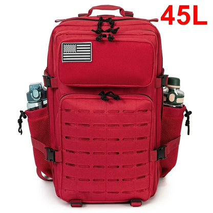25L/45L Tactical Backpack for Men & Women – Outdoor Hiking Molle Daypack, School & Gym Rucksack with Dual Cup Holders