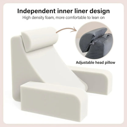 Extra Large Memory Foam Reading Pillow – Bed & Arm Rest Cushion for TV, Gaming, Comfort, Bed & Chair Support