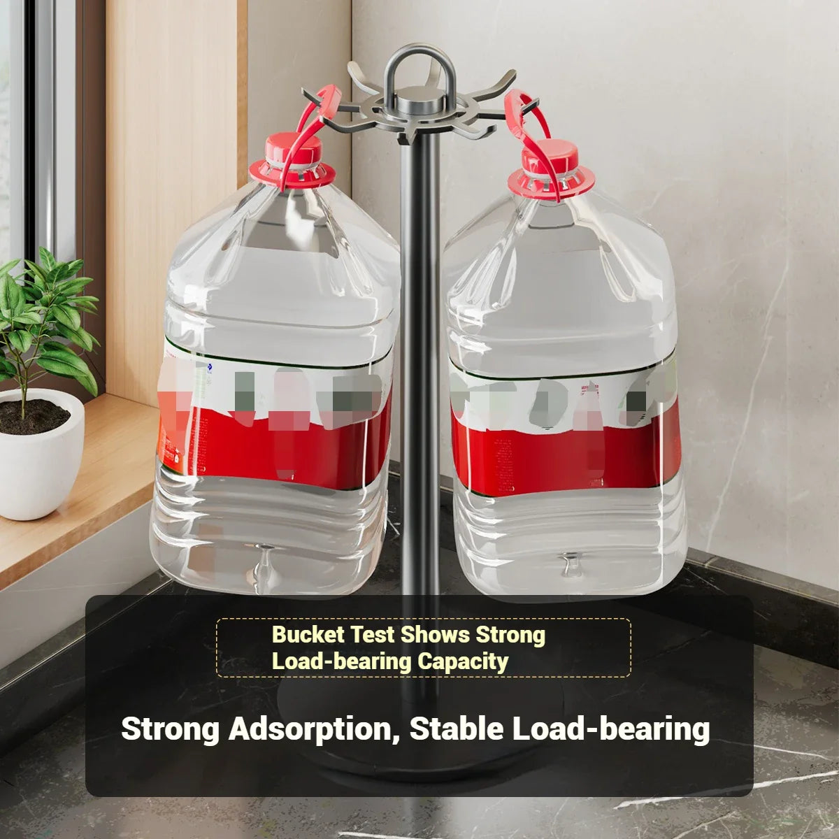 Rotating Kitchen Utensil Stand — 8-Hook Countertop Organizer for Cooking Tools