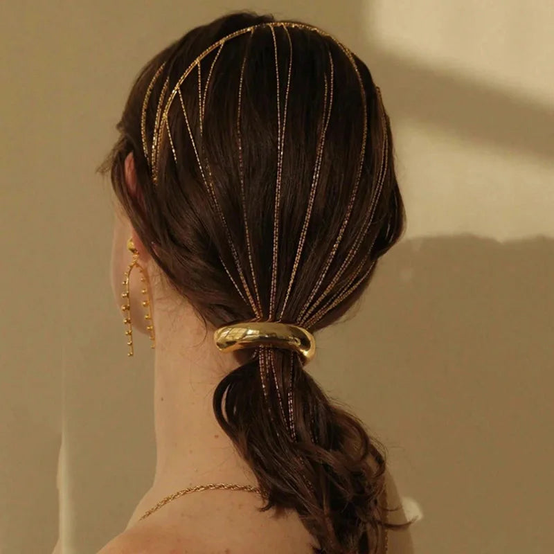 4PCS Fashion Women's High Ponytail Hair Rope – Elegant Elastic Hair Accessories for Daily & Holiday Wear