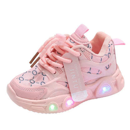 Kids LED Light-Up Shoes - Luminous Casual Sneakers for Baby Girls and Boys