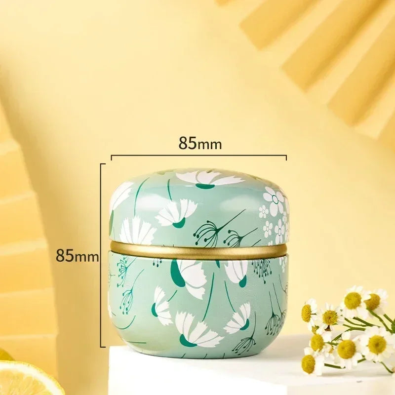 Portable Tea Caddy Tin Box – Sealed Storage Container for Tea, Coffee, Candy & Snacks | Mini Metal Organizer for Kitchen & Travel Storage
