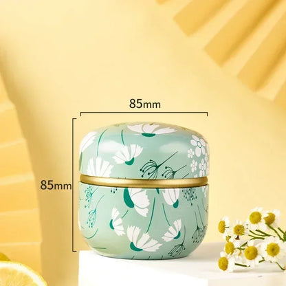 Portable Tea Caddy Tin Box – Sealed Storage Container for Tea, Coffee, Candy & Snacks | Mini Metal Organizer for Kitchen & Travel Storage