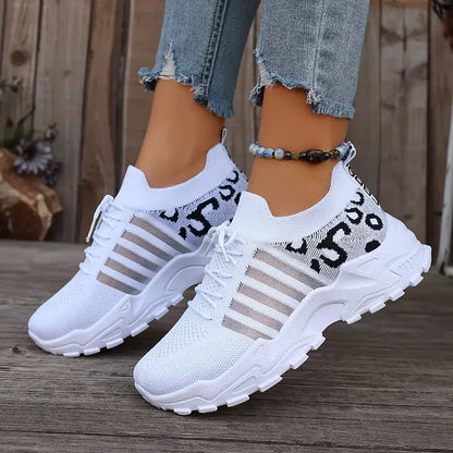 Women’s 2025 Leopard Print Sneakers – Lightweight Breathable Casual Shoes Sale