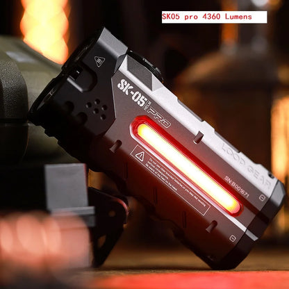Original Outdoor Multifunctional LED Flashlight – 4360LMS Long-Range Strong Light with Ultra-Long Battery Life, Rechargeable for Camping
