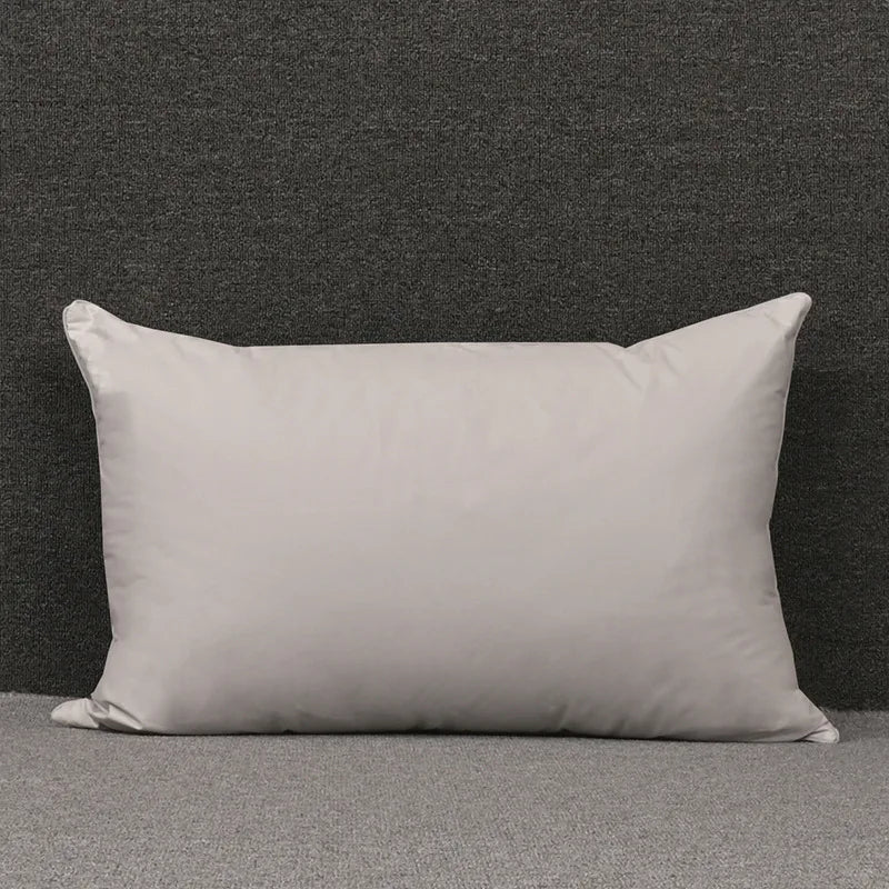 100% White Goose Feather Pillow – Five-Star Hotel Quality, Orthopedic & Memory Support, Single Size for Healthy Sleep