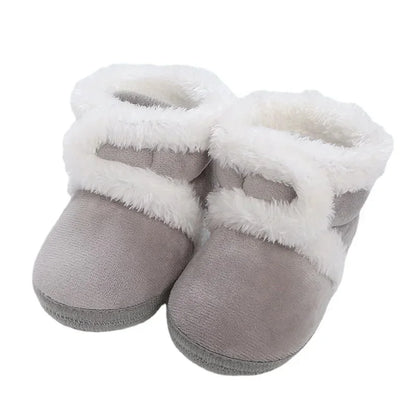Newborn Baby Pompom Booties - Soft Warm Anti-Slip Shoes for Infants and Toddlers
