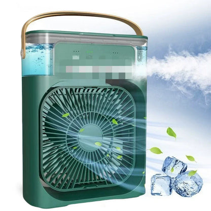 Portable Air Cooler Fan - 3 Speed Mini Humidifier with LED Night Light for Home, Office & Bedroom Cooling