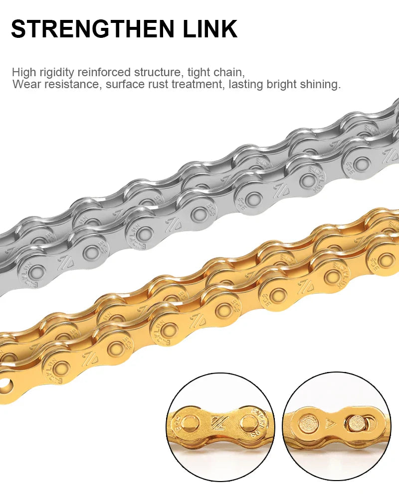 BUCKLOS MTB Bike Chain – 12 & 11 Speed Mountain & Road Bicycle Chain, Compatible with 8-12 Speed Cycling Parts