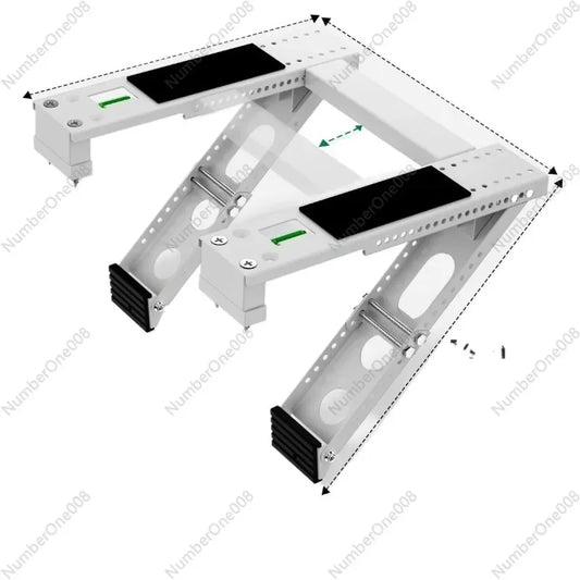 Heavy Duty Foldable AC Wall Mount Bracket – Universal Window Air Conditioner Support Stand, Max Load 200kg Outdoor Installation Rack