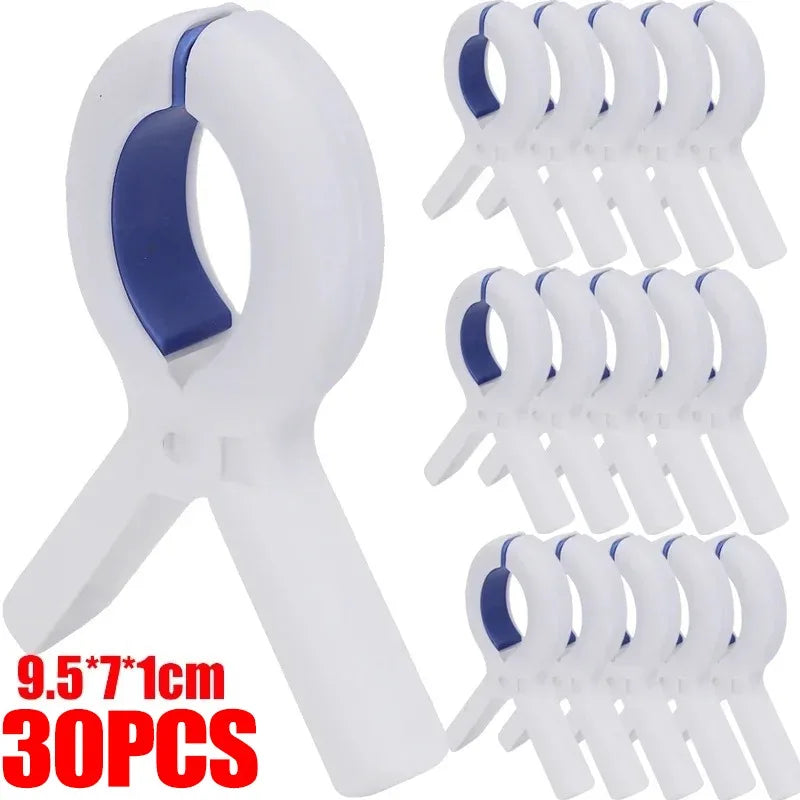 Heavy Duty Plastic Clothes Pins - Windproof Laundry Clips for Towels, Blankets, Coats & Quilts