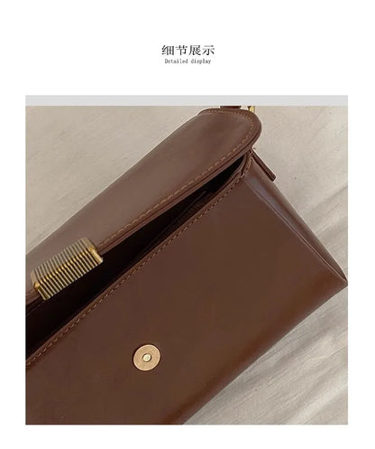Retro Underarm Bag for Women – New Autumn Winter Fashion, Solid Color PU Leather Handbag, Casual Commuter Single Shoulder Bag