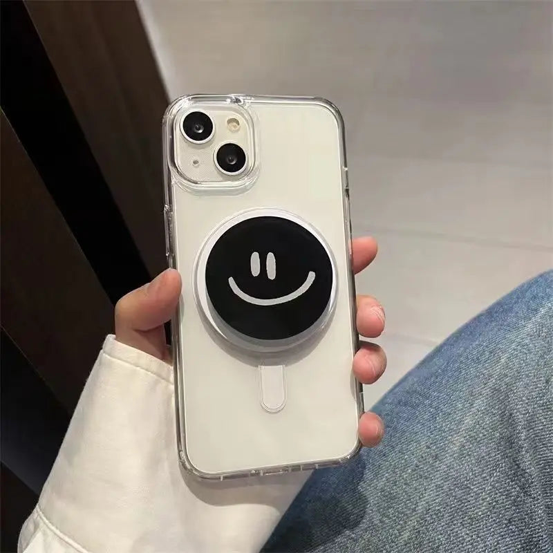 Korean Smile Flower MagSafe Magnetic Phone Grip & Stand – Universal Smart Tok Holder
