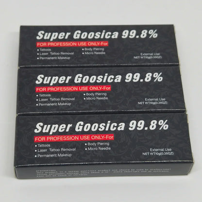 99.8% Black Super Gooscia Tattoo Cream – 10g for Permanent Makeup, Eyebrow, Lips, Microblading & Piercing Beauty