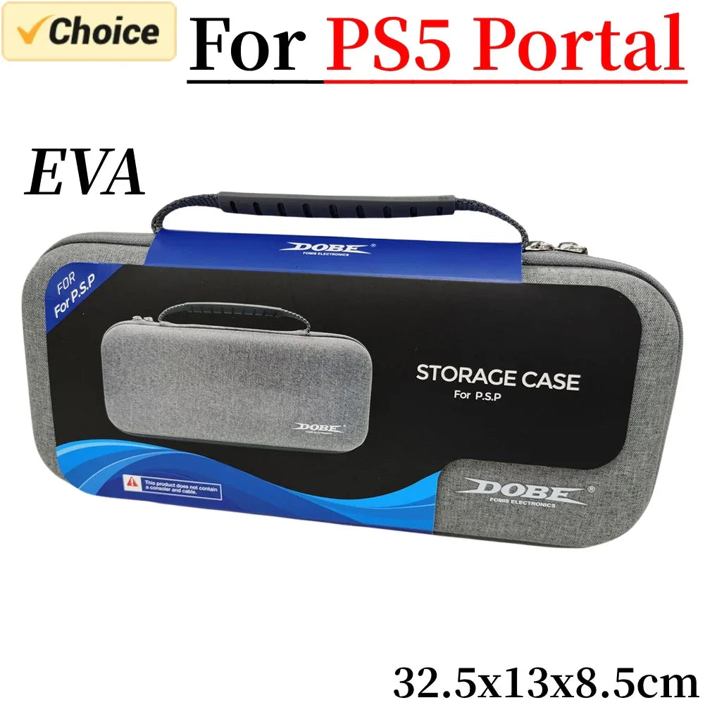 EVA Hard Carrying Case for Sony PS5 PlayStation Portal - Shockproof Protective Cover & Portable Storage Bag