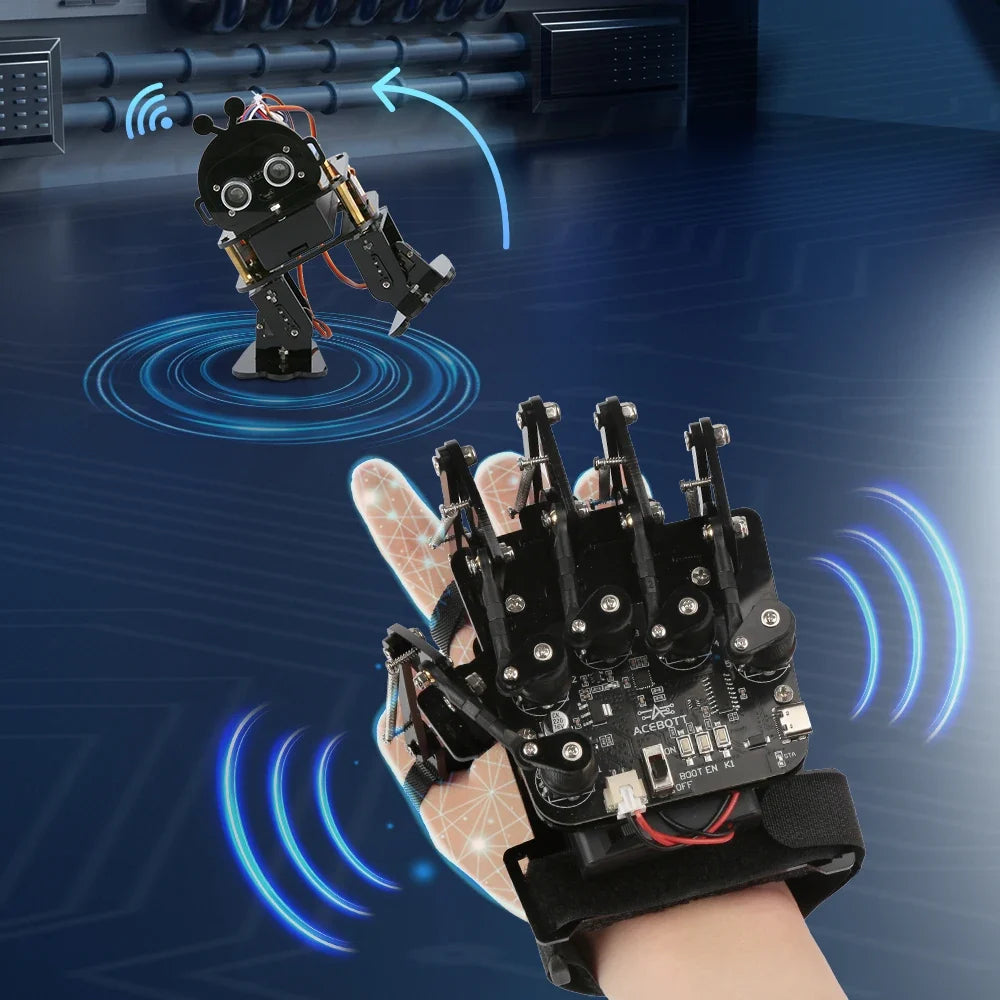 ACEBOTT Sensing Gloves Robot Car Kit - Gesture Control Smart Motion-Sensing Car for Arduino Learning & DIY Projects