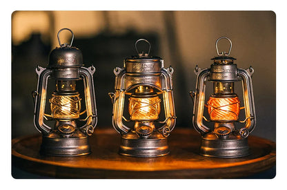 Thous Winds Memory Mini Oil Lamp – Portable Retro Camping Lantern for Hike, Picnic, and Backpacking