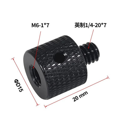 Reinforced Camera Screw Adapter - 1/4 to 3/8 Inch Male Female Thread Converter for Tripod Monopod Ball Head Light Bike Mount