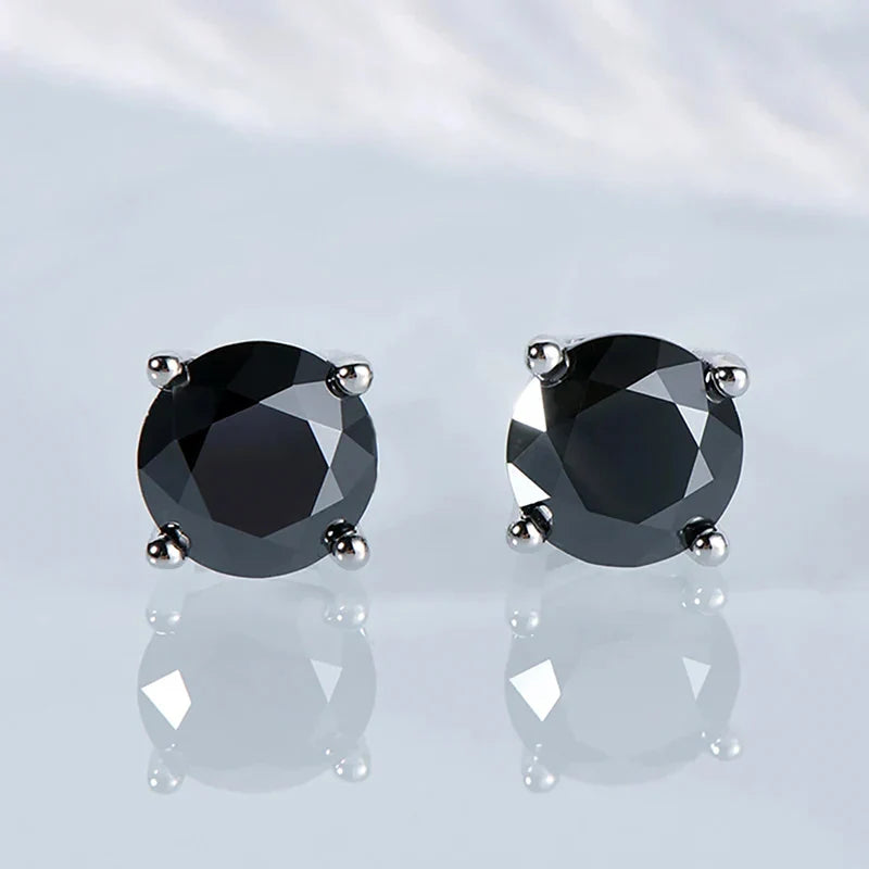 Real Moissanite Diamond Stud Earrings 0.1–3CT – S925 Silver, Platinum Plated Wedding & Bridal Jewelry, GRA Certified