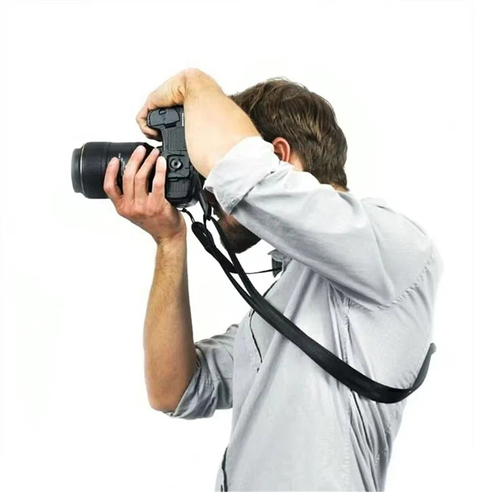 Universal Adjustable SLR Camera Shoulder Strap – Dual Camera Connection Straps for Sony, Canon, Nikon, Fuji & Panasonic DSLR Cameras