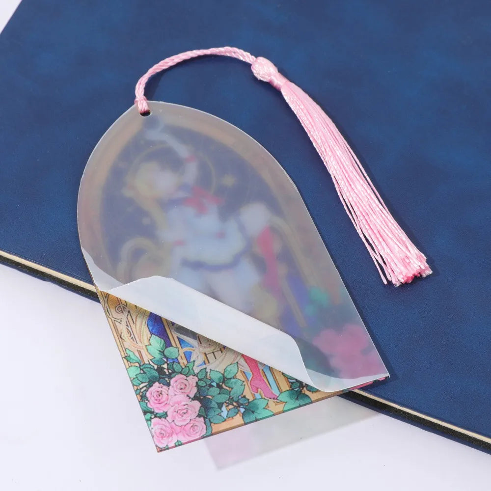 Cherry Blossom Acrylic Tassel Bookmark — Romantic Gift for Women, Book Lovers, Mother's Day & Teacher Gift