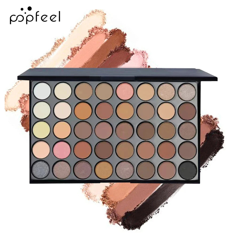 POPFEEL Complete Eye Makeup Set – Eyeshadow Palette, Eyeliner, Mascara & Eyebrow Pencil with Makeup Tools Gift Box for Women