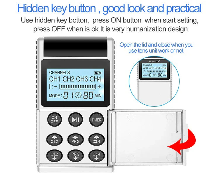 Electronic Pulse Massager | TENS & EMS Muscle Stimulator for Physiotherapy & Home Care