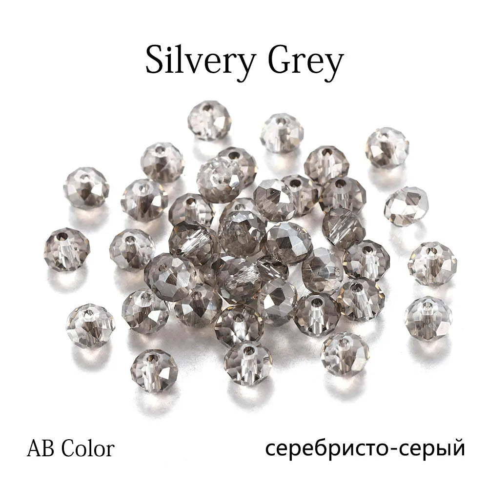 70–300pcs Czech Crystal Glass Beads Set (3–8mm) – Faceted Translucent Colorful Spacer Beads for DIY Jewelry, Bracelets & Craft Making