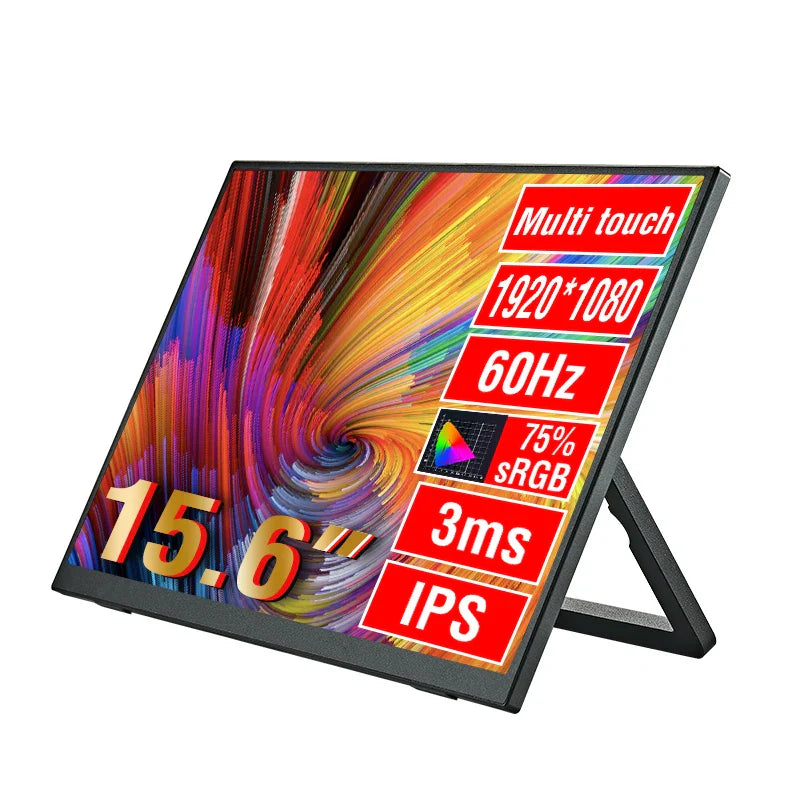 Anmite 15.6" Portable Touch Monitor – 1080P HDR Low Blue Light Display for Xbox, PS4/5, Switch & PC