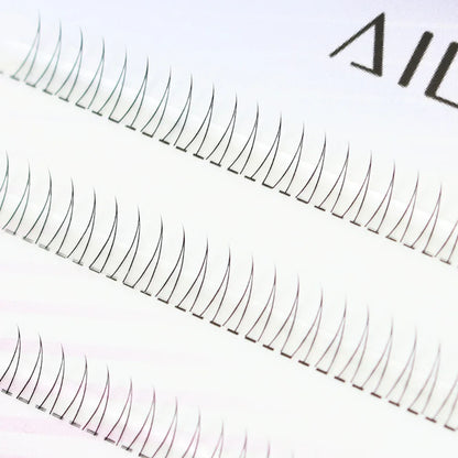 Korean J-Curl V-Shape Black Manga Under Eyelashes — Soft Natural Bottom Lash Clusters (Bunches)