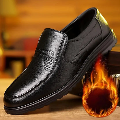 Men’s Handmade Genuine Leather Loafers - Soft Breathable Slip-On Business Casual Driving Shoes