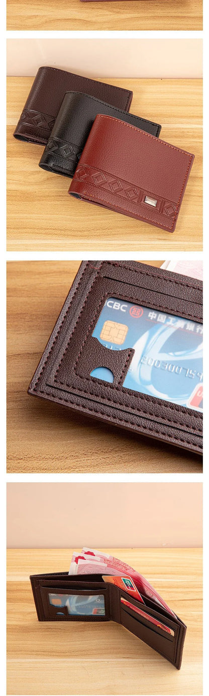Mini Slim Zipper Card Wallet for Men — Portable Ultra-Thin Black Purse for ID, Bank & Credit Cards