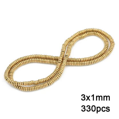 3A+ Retention Color Hematite Beads – Star & Heart Shapes, Gold-Plated Natural Stones for DIY Jewelry & Bracelets