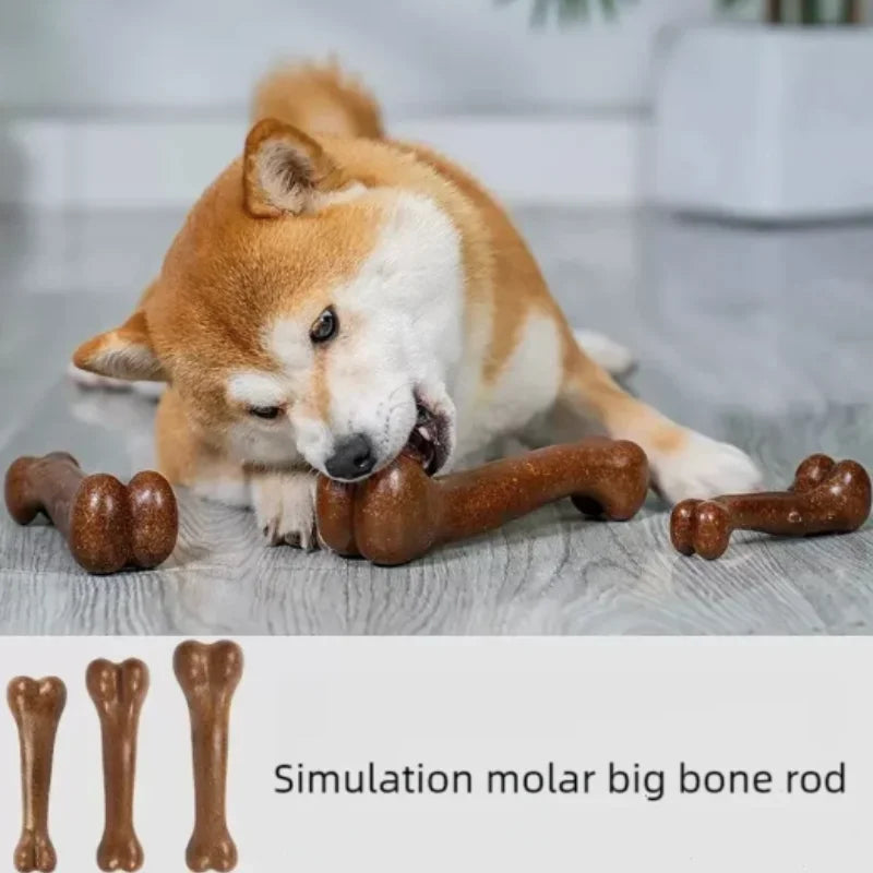 Natural Non-Toxic Indestructible Dog Chew Bone Toy – Anti-Bite Puppy Teething Toy for Small, Medium & Large Dogs Pet Chew Toy