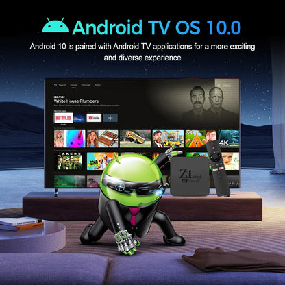 Smart ATV Box Z1 Mini – Android 10, Allwinner H313, 2GB RAM 8GB ROM, Dual 2.4G/5G WiFi, BT 5.2, 4K Media Player Set-Top Box