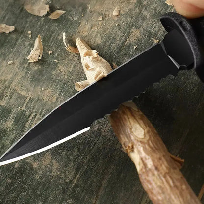 New Outdoor Camping Stainless Steel Knife – EDC High Hardness, Sharp Fruit Knife for Wilderness Survival & Self-Defense