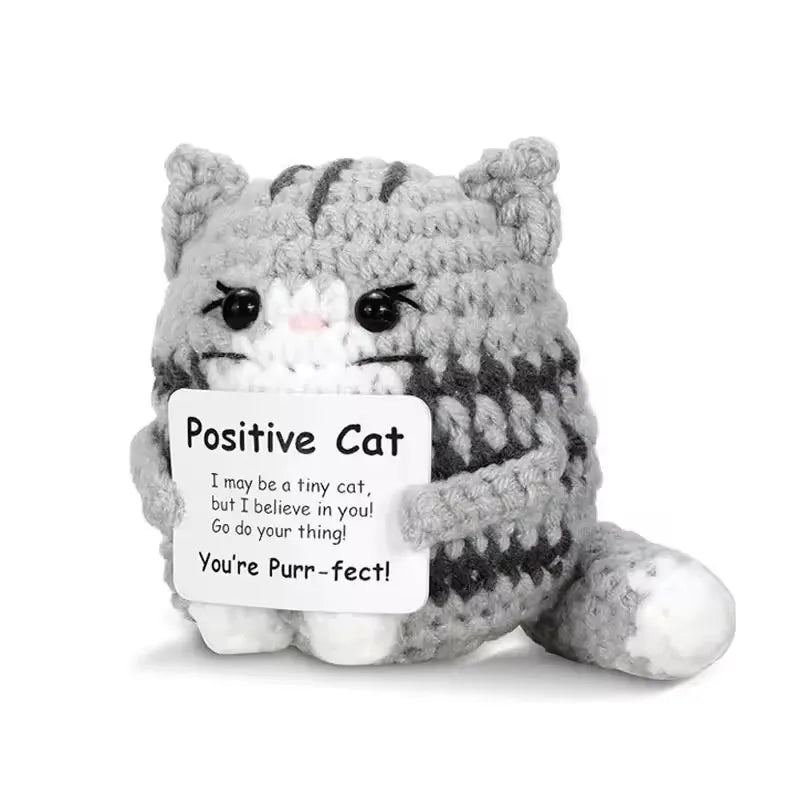 Handmade Crochet Coffee Doll – Funny Emotional Support Desktop Ornament & Christmas Gift
