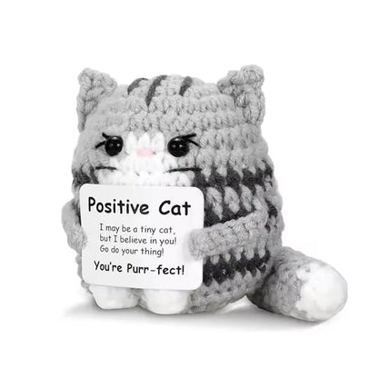 Handmade Crochet Coffee Doll – Funny Emotional Support Desktop Ornament & Christmas Gift