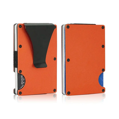 RFID Blocking Metal Wallet – Slim Aluminum Credit Card Holder & Money Clip for Business and ID, 2024 All Colors