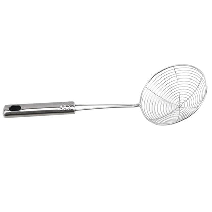 3-Size Stainless Steel Colander Set – Household Noodle, Dumpling, Hot Pot Strainers with Pearl Line Drain