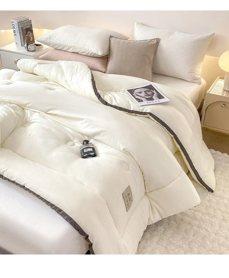 Soybean Fiber Cotton Quilt – All-Season Universal Winter, Spring & Autumn Comfort, Thickened & Warm Quilt Core