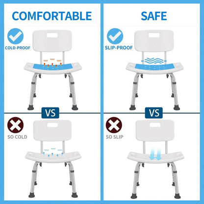 Non-slip Elderly Folding Bath Chair Cushion: Bathroom & Shower Chair Stool Bench Seat - Available in 1, 2, or 3 Piece Sets