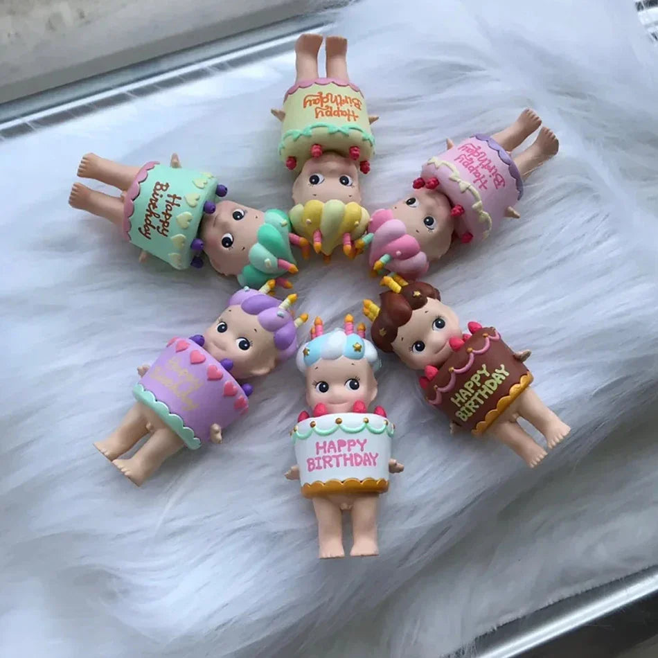 Sonny Angel Birthday Cake Series Mini Figures — Collectible Decorative Doll Toys, Kids Gift & Car/Office Decor