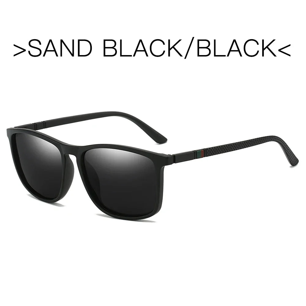 Polarized Sports Sunglasses for Men – Lightweight Comfortable Square UV400 Eyewear with Original Case