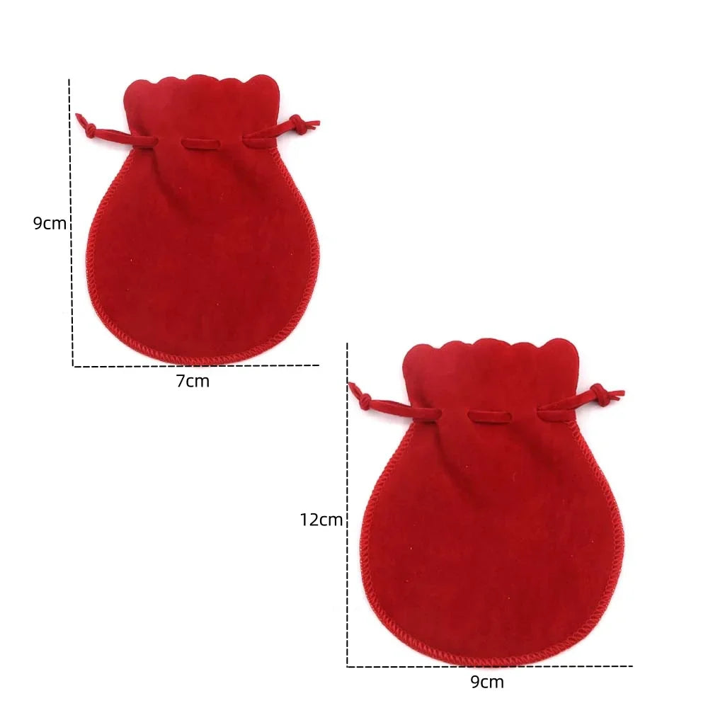 10PCS Small Velvet Jewelry Pouches – Drawstring Bags for Rings, Earrings, Candy, Gift Packaging, Display & Business Supplies