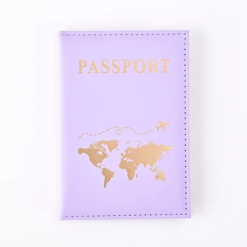 RFID Leather Passport Holder - Vintage Travel Wallet Case for Men & Women with ID and Card Storage