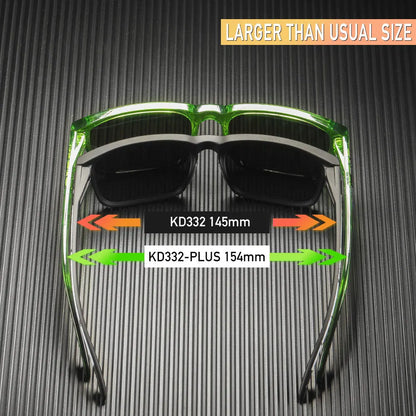 KDEAM Plus Size Polarized Sunglasses – 64mm Wide Fishing & Driving Glasses with Night Vision for Men