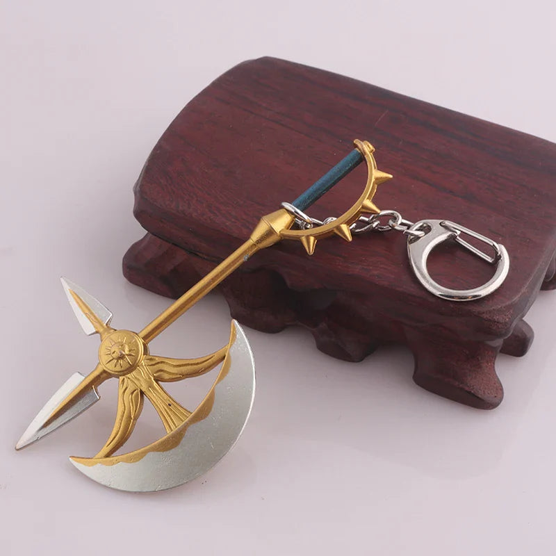 Anime Seven Deadly Sins Escanor Rhitta Keychain – Axe Bottle Opener Pendant Keyring Jewelry Gift for Men & Women